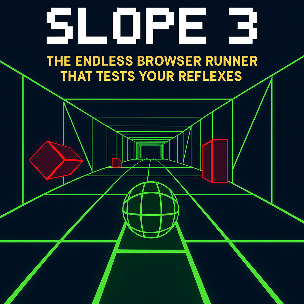 3D tunnel gameplay from Slope 3 browser game