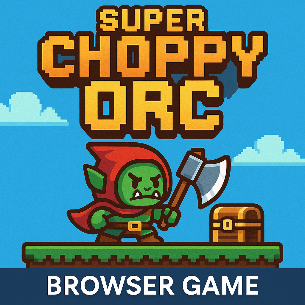 Super Choppy Orc browser game pixel art style platformer